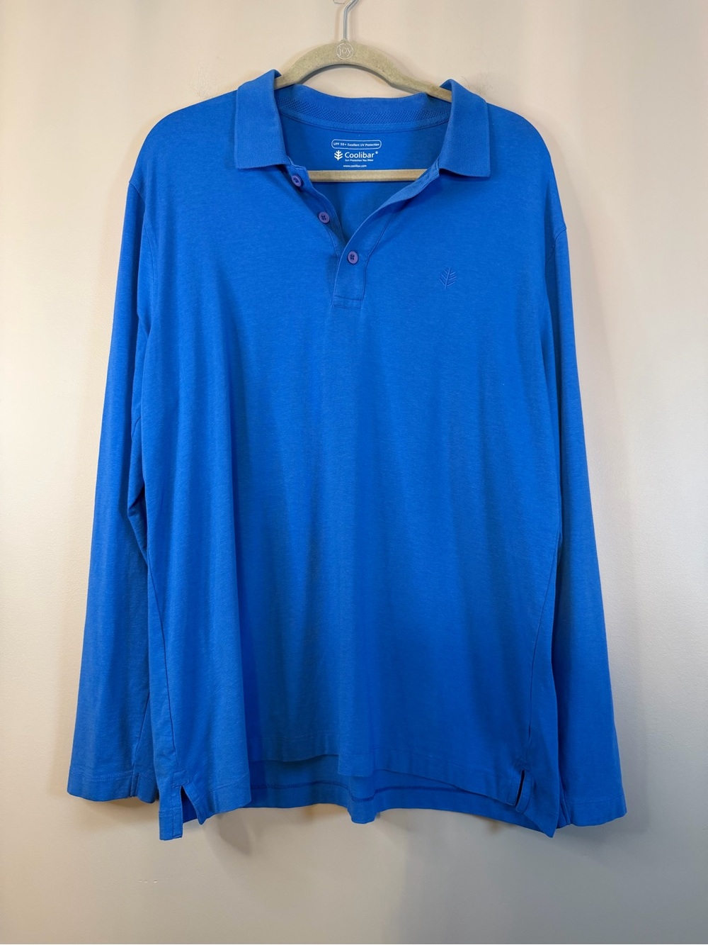Coolibar Men's Long Sleeve Polo - Blue